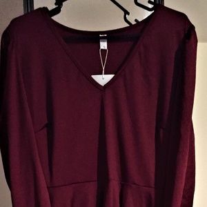 Burgundy High-Low Dress